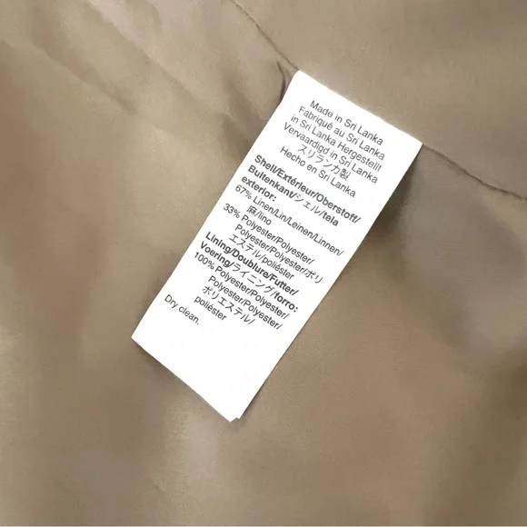 J.Crew Parke Blazer 22 Beige Linen Blend Single Button Career Classic Plus - Picture 6 of 10